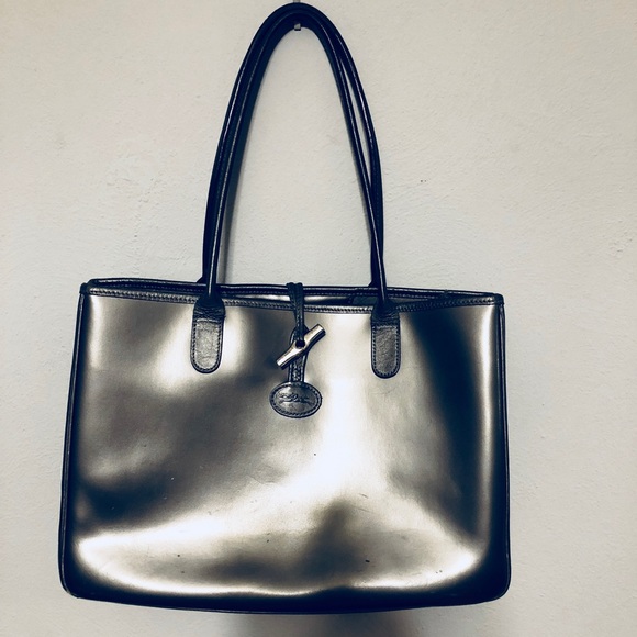 Longchamp Handbags - [Longchamp] Silver Shoulder Bag